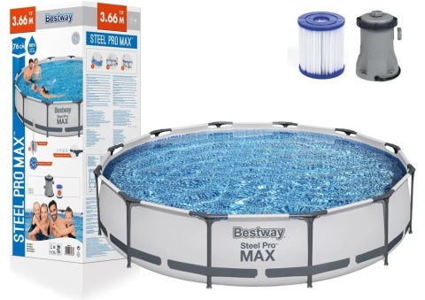 BASEN OGRODOWY STELAŻOWY 366x76 CM BESTWAY 3W1