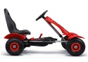 GOKART SPORTOWY NA PEDAŁY POMPOWANE KOŁA OBCIĄŻENIE 50KG CZERWONY