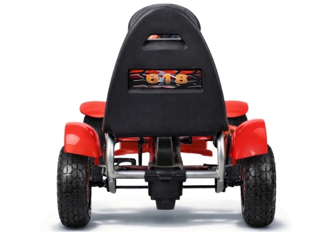 GOKART SPORTOWY NA PEDAŁY POMPOWANE KOŁA OBCIĄŻENIE 50KG CZERWONY