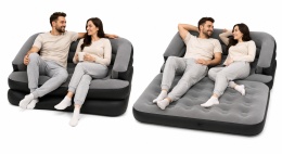 MATERAC DMUCHANY 2 OSOBOWY SOFA OGRODOWA NA DZIAŁKE WYJAZD 198x138x62 MOCNY
